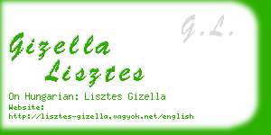 gizella lisztes business card